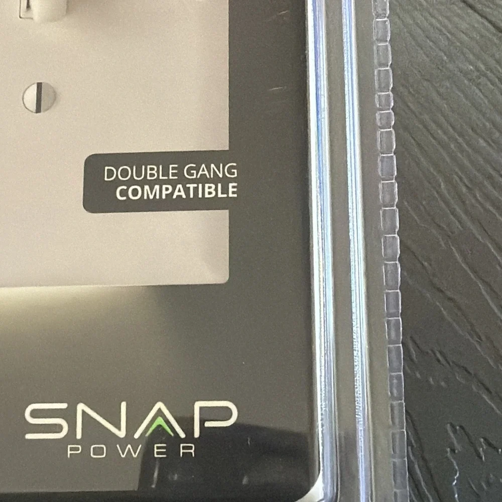 Snap Power LED Illuminated Cover Plate For Double Gang Switch White Auto On/Off